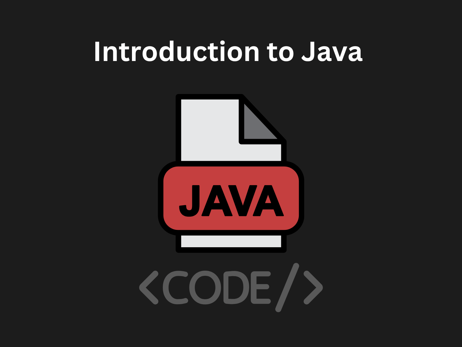 Introduction to Java Programming