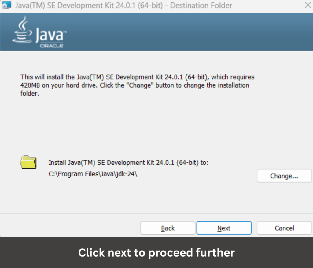 JDK Installer Screen