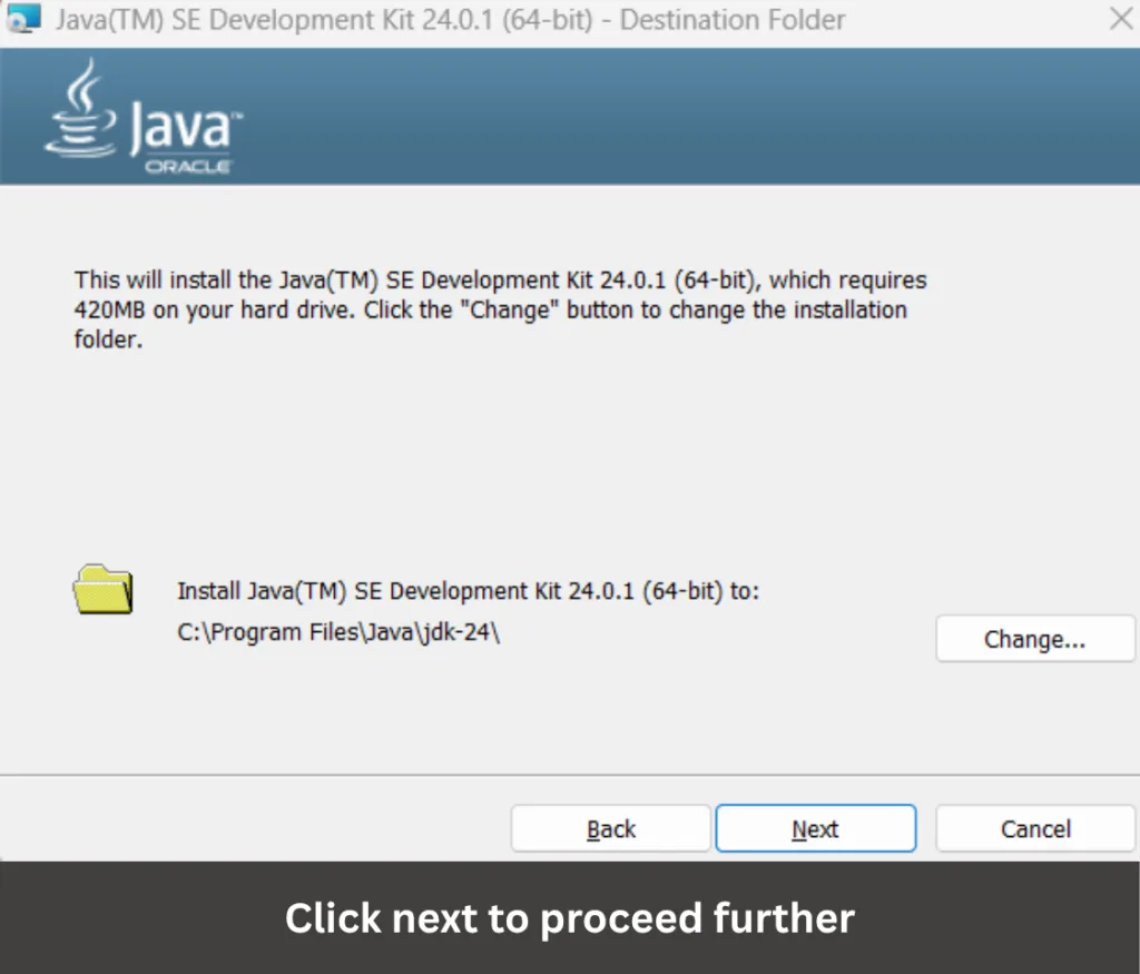 JDK Installer Screen
